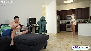 horny pregnant stepmom anna begs for rough creampie pounding and tit tease