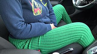 mature stepmom celebrates stepson's 18th bday flashing hairy beaver in car with dirty talk 🔥🎉