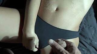 He explodes cum on my soaked panties then I finger my dripping milf pussy to orgasm 💦🔥