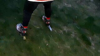 Roller skating coach takes cash for wet pussy licking lesson?