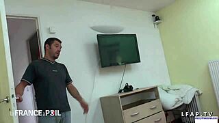 Two Petite French 18+ Amateurs Share One Cock in Steamy FFM Licking Frenzy