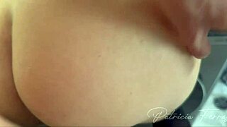 boss pounds busty brazilian maid's huge tits and ass then makes her suck his cock