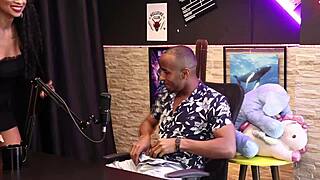 Naughty Black Babe Devours Huge Black Cock Measures Size