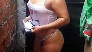 Niece's Steamy Floor Bath Tease