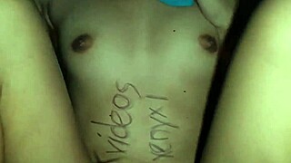 gf's milky pussy overflows during super young orgasm