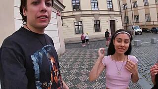 Skinny teen nude publicly in Prague?