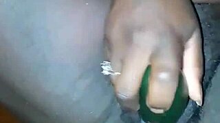 wanna see me fuck this pregnant ebony pussy with cucumber?