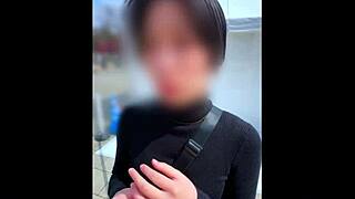 Married boss and junior alone on cherry blossom date turn erotic fuck