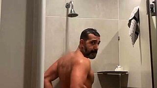 Gym Shower Seduction in Red Thong Panties with Prusquinttus