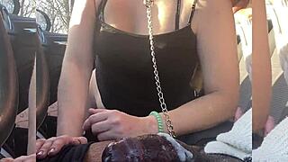 YOUR PET SLUT GAGS ON YOUR MONSTER COCK OUTDOOR WHORE!