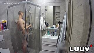 luuv abbadon showers shaves body meticulously for reality show voyeur