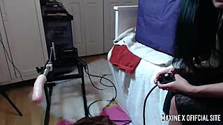 Maxine X Fires Up Fuck Machine While Vibing Her Swollen Clit