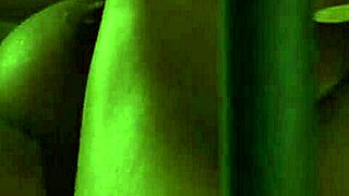 how does this sexy lesbian slave cum so hard masturbating bound in femdom bondage?