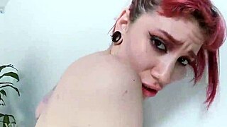 Skinny redhead baker's juicy ass takes monster cock balls deep in hardcore anal debut