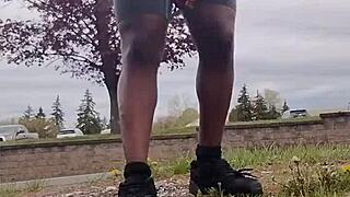exposing my private indoor workout ass routine outdoors bent over tease