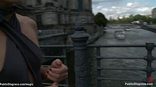 bound leather slut gets monster cock pounded public outdoor 😈🔥