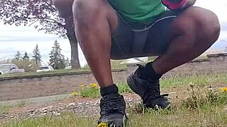 exposing my private indoor workout ass routine outdoors bent over tease