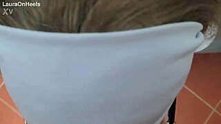 blonde milf pov blowjob swallow with shades 😍🍆💦