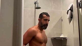 Gym Shower Seduction in Red Thong Panties with Prusquinttus