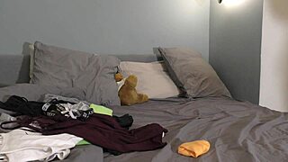 hey petite girlfriend shows up for try-on haul but ends up naked in porn casting