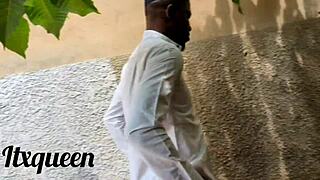 Tempting arab nadia in hijab bends over moaning wet pussy filled by huge black cock doggystyle