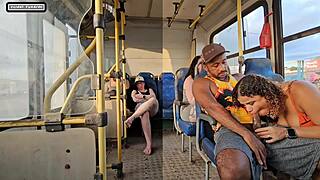 married babe teases stranger on bus till juicy pounding