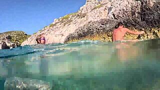 Hot milf dives into steamy underwater pool sex