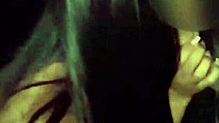 So the hubby films his wife having fun at the swing house glory hole till creampie