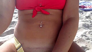 Babe Masturbates Big Tits Pussy Public Beach Crowds
