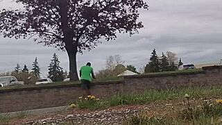 exposing my private indoor workout ass routine outdoors bent over tease