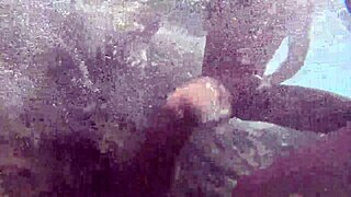 Hot milf dives into steamy underwater pool sex