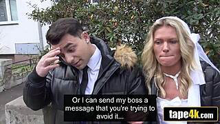 debt guy bangs tanned bride while hubby watches mad 😡💦