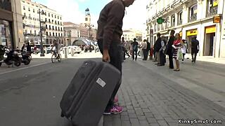 imagine this spanish slut bound flashed fucked hard on public streets?