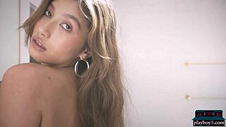 middle eastern babe dominique lobito strips big natural tits softcore tease