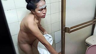 agathatey bathes then masturbates huge ass in hotel