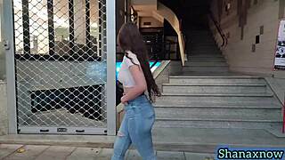 shana smokes fetish big ass struts tight jeans outdoors