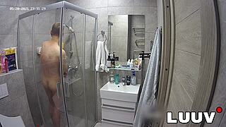 luuv abbadon showers shaves body meticulously for reality show voyeur