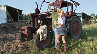 milf boss kayla paige grabs employee's throbbing cock for outdoor advantage fuck