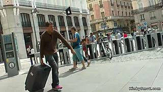 imagine this spanish slut bound flashed fucked hard on public streets?