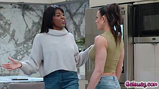 penny barber and i celebrate my first victory with playful lesbian buttplug fingering and licking