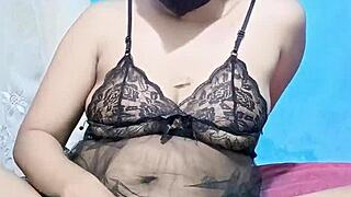 sexy indonesian babe masturbates with eggplant dildo to wild orgasm