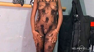 Yo thick ebony babe dances then rides that black dick hard