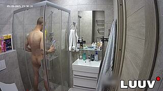 luuv abbadon showers shaves body meticulously for reality show voyeur