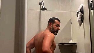 Gym Shower Seduction in Red Thong Panties with Prusquinttus