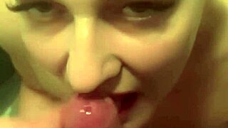 Horny milf swettysvett deepthroats cock in bathroom post workout craving creampie