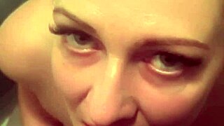 Horny milf swettysvett deepthroats cock in bathroom post workout craving creampie