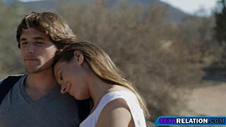 Cute Petite Brunette Girlfriend Rides Boyfriend on Perfect Sensual Date Night