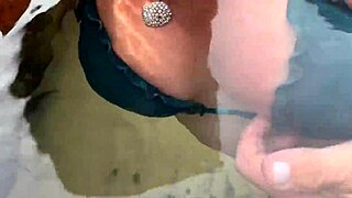 Dude a stranger just fed my cumshot to beach fish in public view! 🐟💦😲