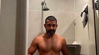 Gym Shower Seduction in Red Thong Panties with Prusquinttus