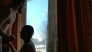 helga bosk bareback squirts by window people walk right past!!